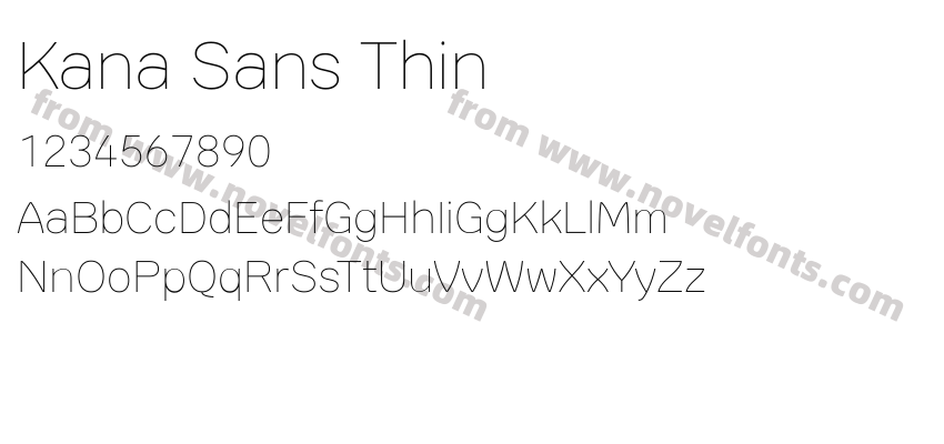 Kana Sans ThinPreview