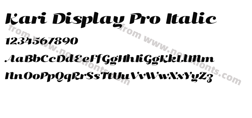 Kari Display Pro ItalicPreview