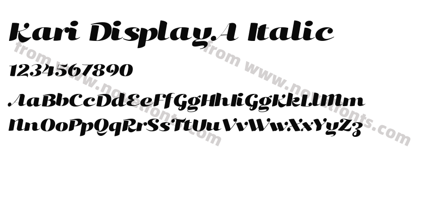 Kari DisplayA ItalicPreview
