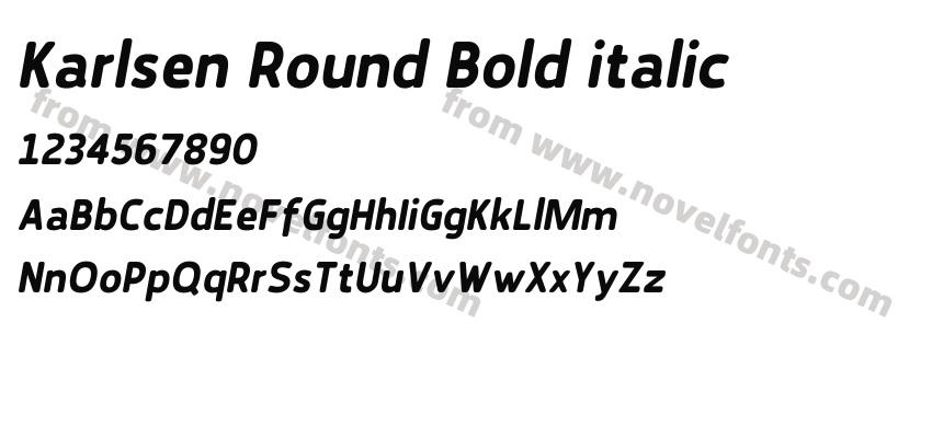 Karlsen Round Bold italicPreview