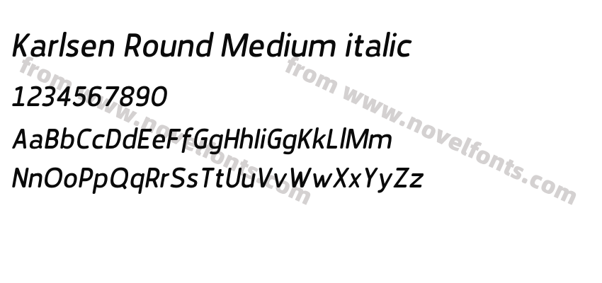 Karlsen Round Medium italicPreview