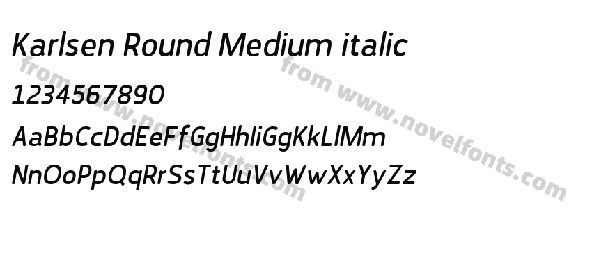 Karlsen Round Medium italicPreview