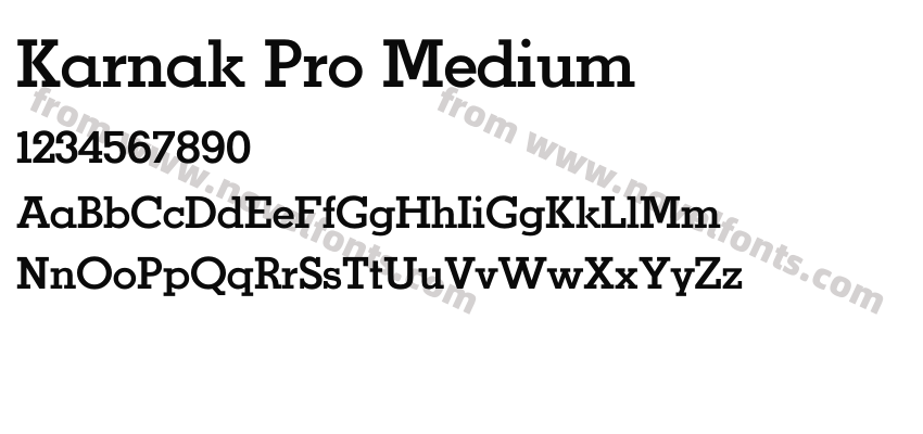 Karnak Pro MediumPreview