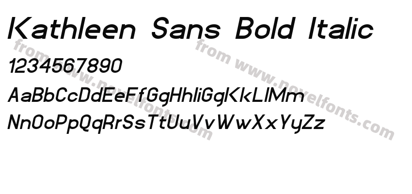 Kathleen Sans Bold ItalicPreview