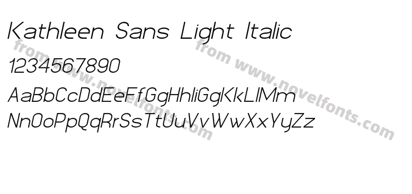 Kathleen Sans Light ItalicPreview