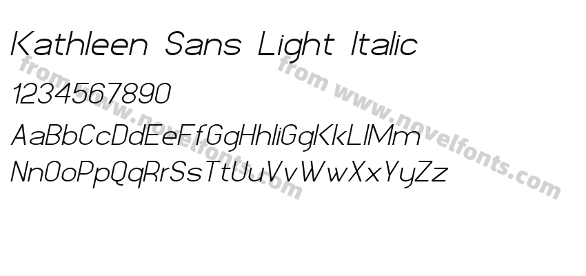 Kathleen Sans Light ItalicPreview