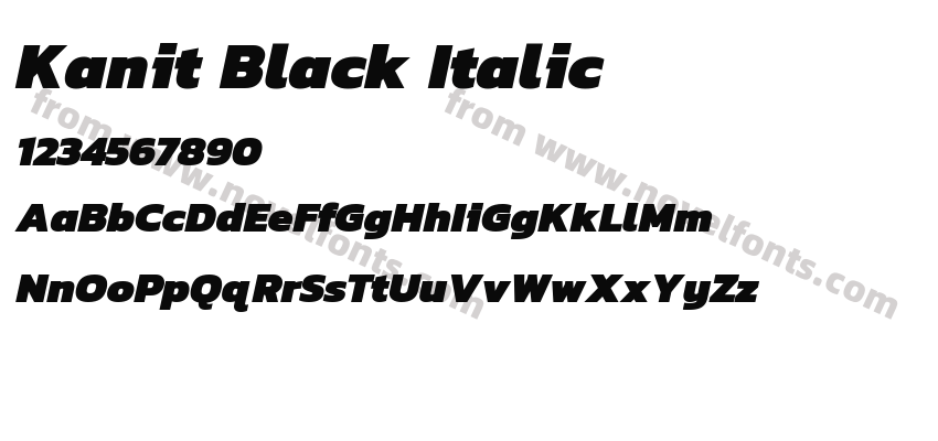 Kanit Black ItalicPreview