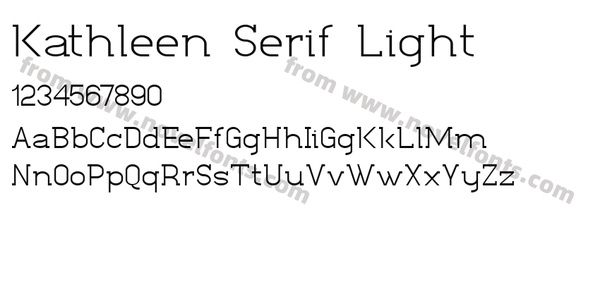 Kathleen Serif LightPreview