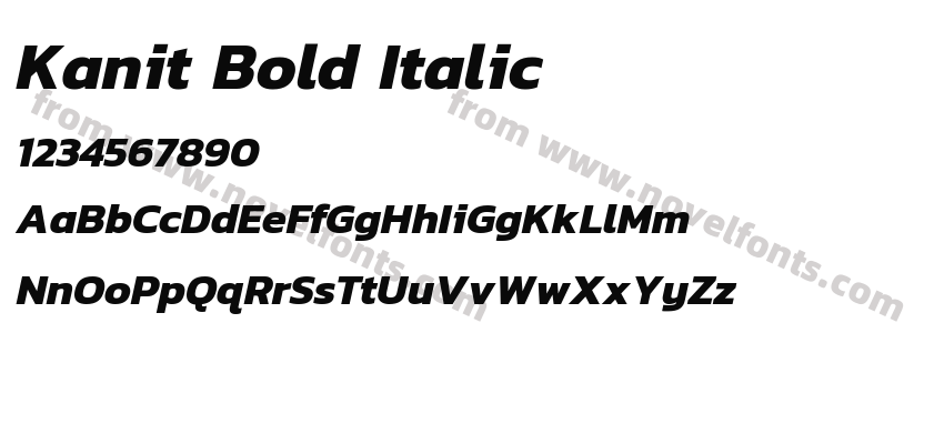 Kanit Bold ItalicPreview