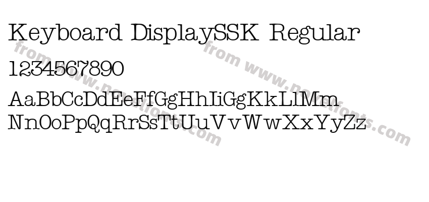 Keyboard DisplaySSK RegularPreview