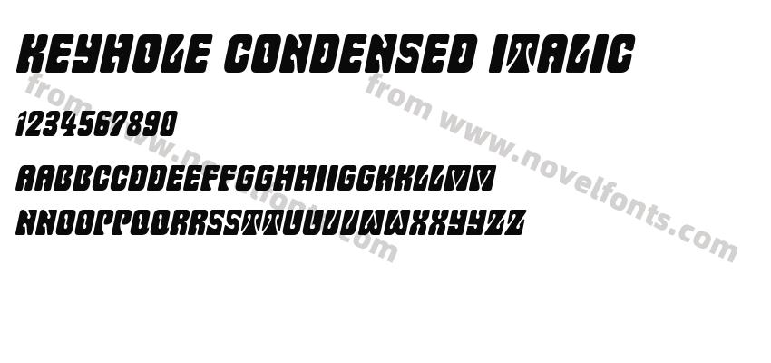 Keyhole Condensed ItalicPreview