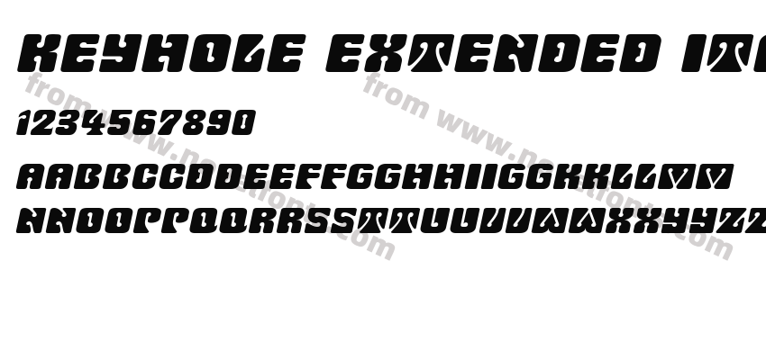 Keyhole Extended ItalicPreview