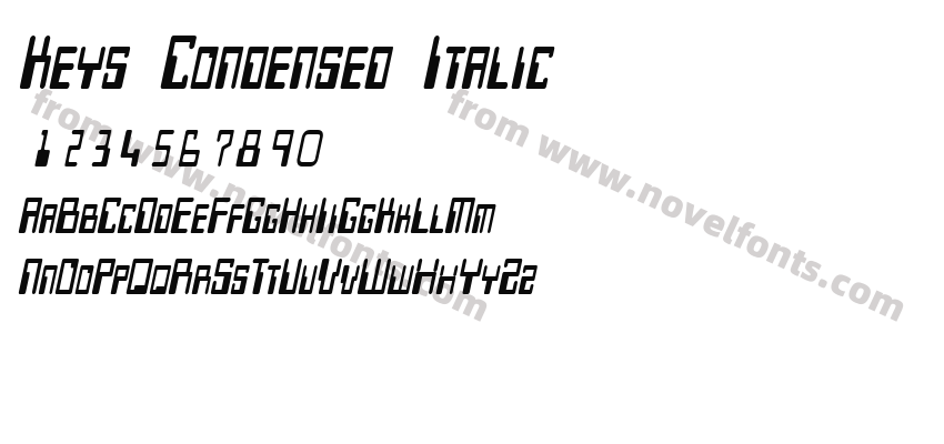 Keys Condensed ItalicPreview