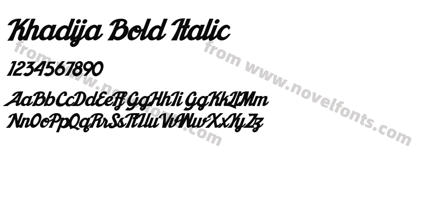 Khadija Bold ItalicPreview