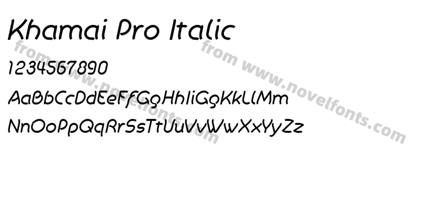 Khamai Pro ItalicPreview