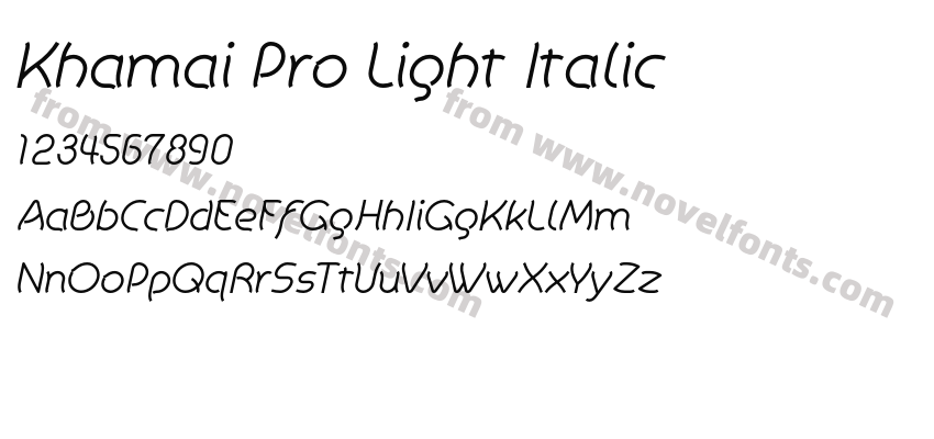 Khamai Pro Light ItalicPreview