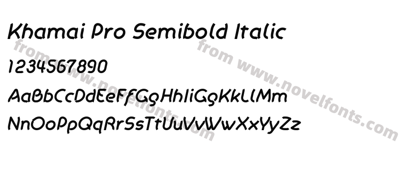 Khamai Pro Semibold ItalicPreview