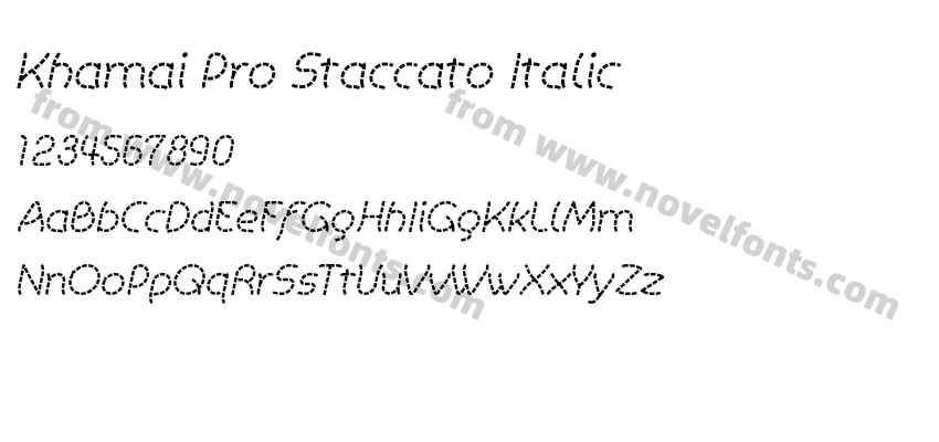 Khamai Pro Staccato ItalicPreview