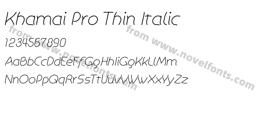 Khamai Pro Thin ItalicPreview