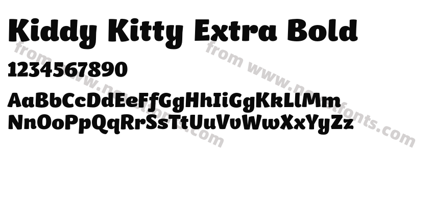 Kiddy Kitty Extra BoldPreview
