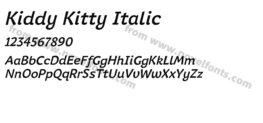 Kiddy Kitty ItalicPreview