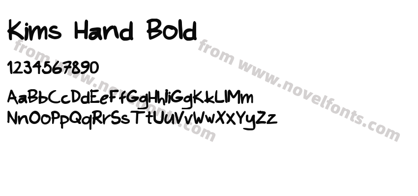 Kims Hand BoldPreview