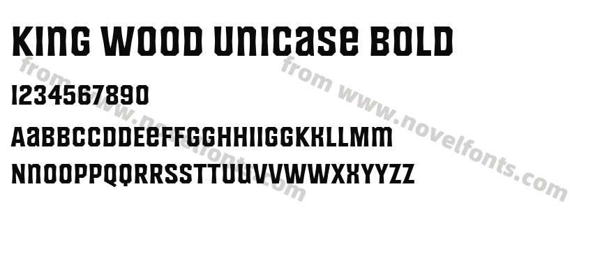 King Wood Unicase BoldPreview