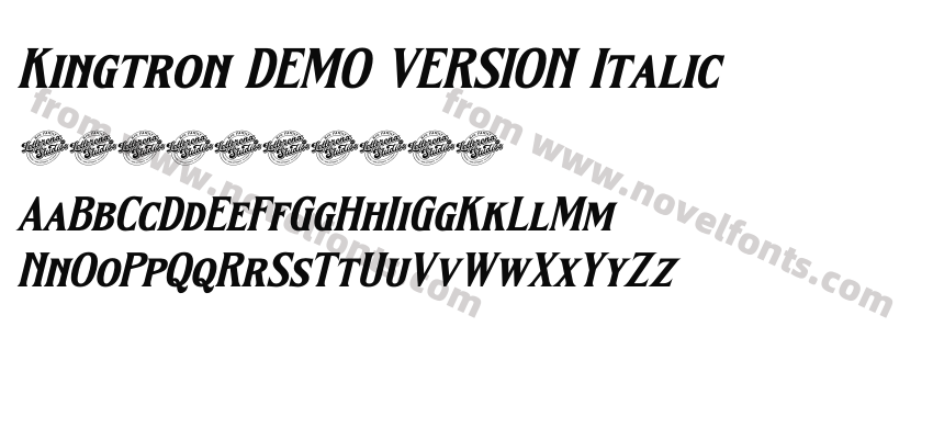 Kingtron DEMO VERSION ItalicPreview