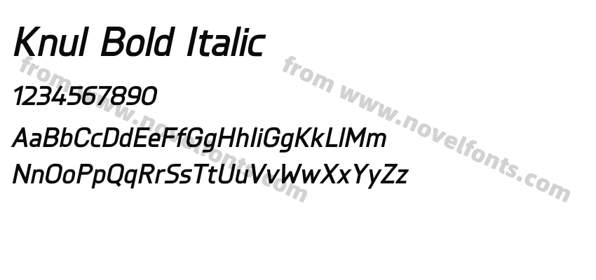 Knul Bold ItalicPreview