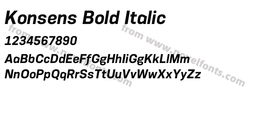 Konsens Bold ItalicPreview