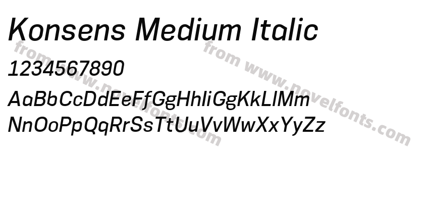 Konsens Medium ItalicPreview