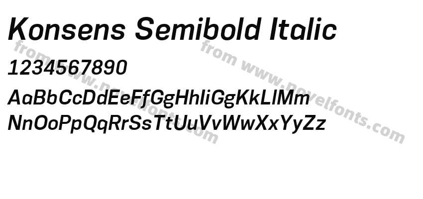Konsens Semibold ItalicPreview