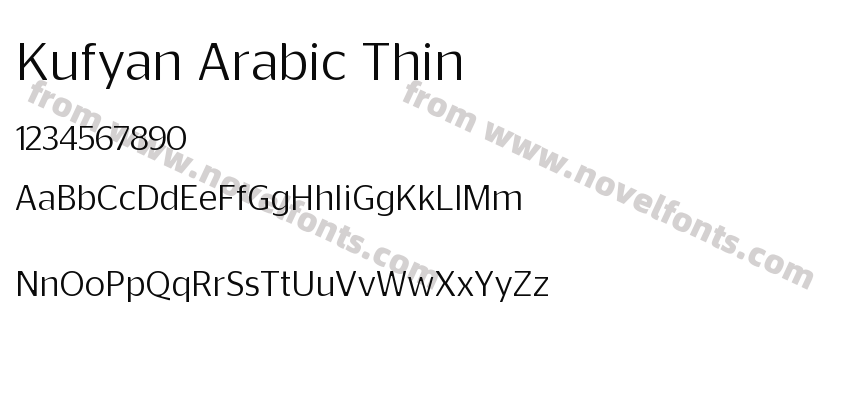 Kufyan Arabic ThinPreview