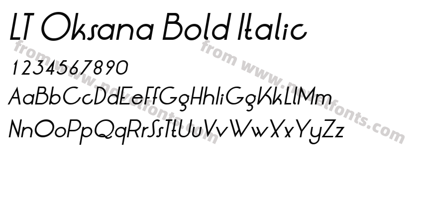 LT Oksana Bold ItalicPreview