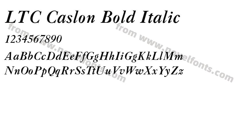 LTC Caslon Bold ItalicPreview