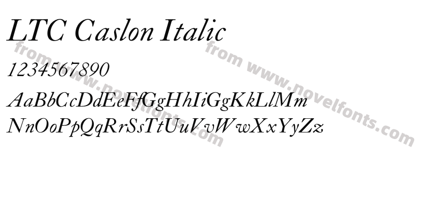 LTC Caslon ItalicPreview