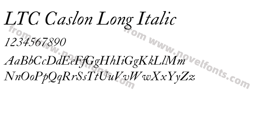 LTC Caslon Long ItalicPreview