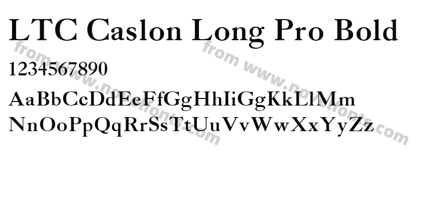 LTC Caslon Long Pro BoldPreview
