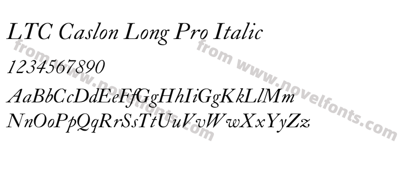 LTC Caslon Long Pro ItalicPreview