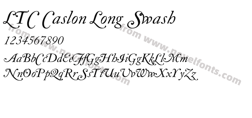 LTC Caslon Long SwashPreview