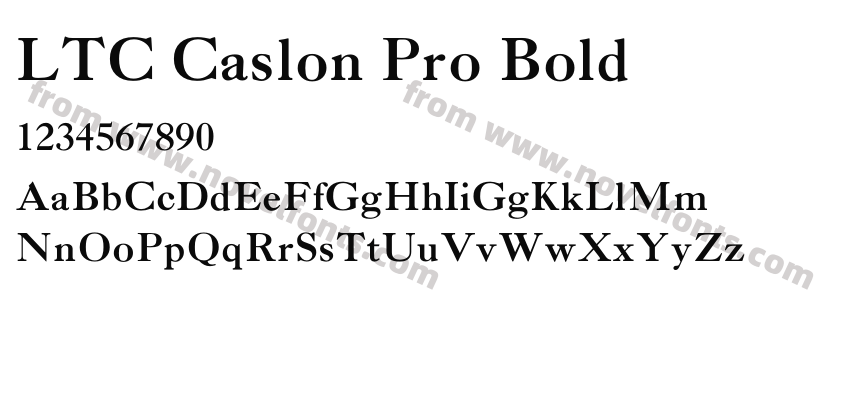 LTC Caslon Pro BoldPreview