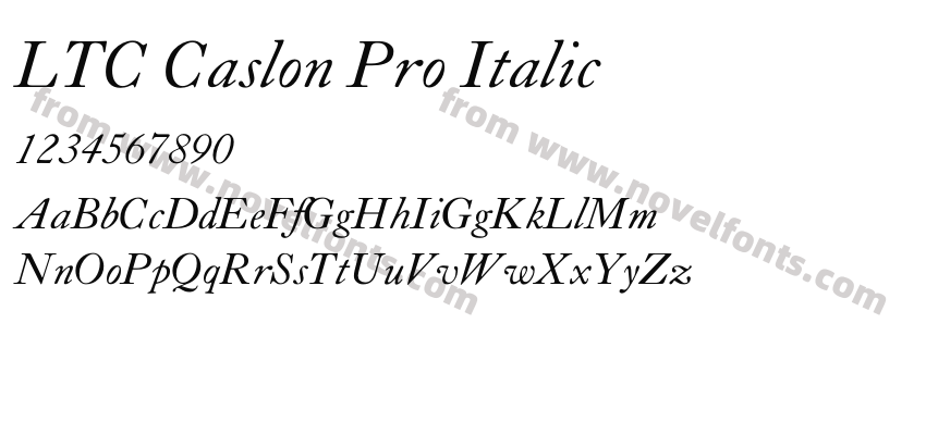 LTC Caslon Pro ItalicPreview