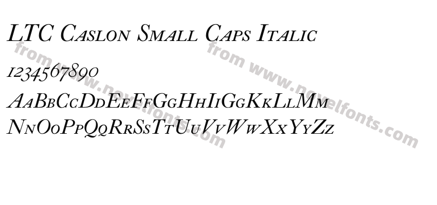 LTC Caslon Small Caps ItalicPreview