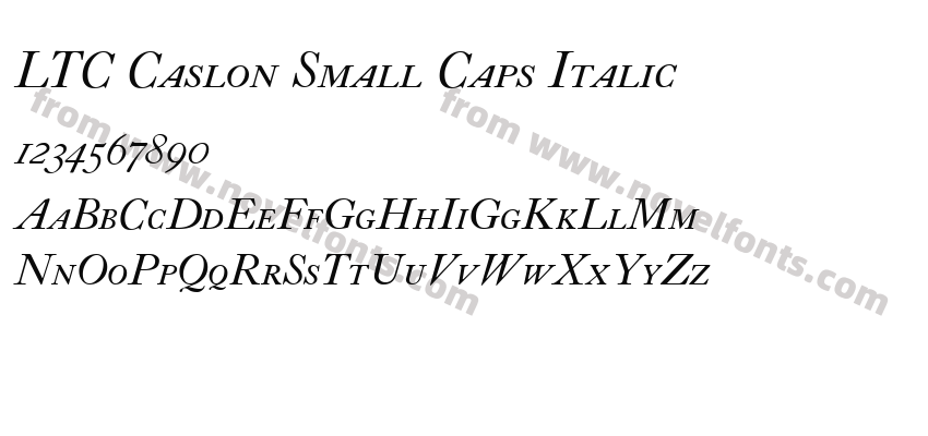 LTC Caslon Small Caps ItalicPreview