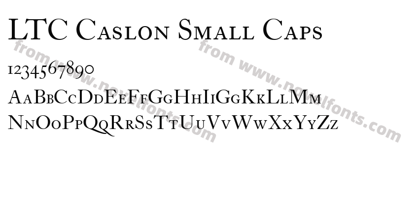 LTC Caslon Small CapsPreview