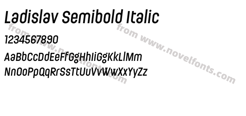 Ladislav Semibold ItalicPreview