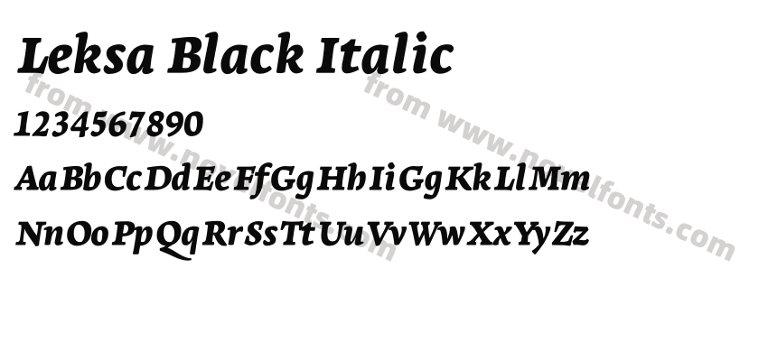Leksa Black ItalicPreview