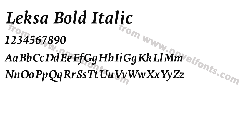 Leksa Bold ItalicPreview