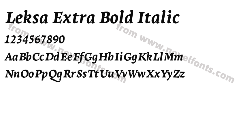 Leksa Extra Bold ItalicPreview
