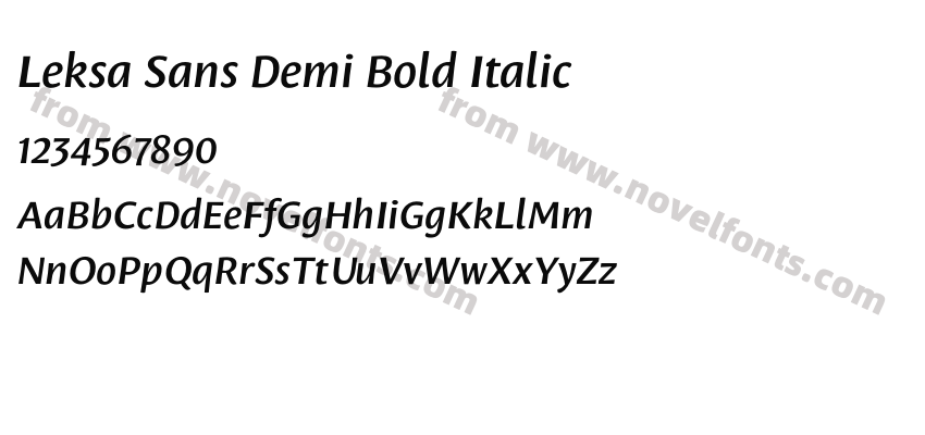 Leksa Sans Demi Bold ItalicPreview